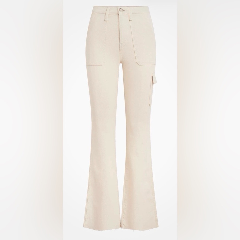 Hudson Jeans Faye Utility Hi-rise Cargo Bootcut Pants Egret Size 28 NWT